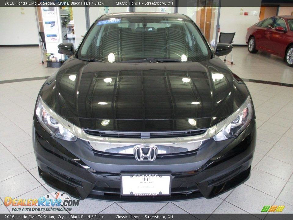 2018 Honda Civic EX Sedan Crystal Black Pearl / Black Photo #2