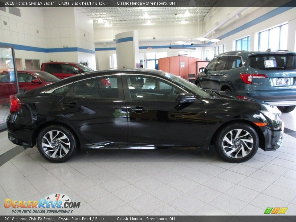 2018 Honda Civic EX Sedan Crystal Black Pearl / Black Photo #4