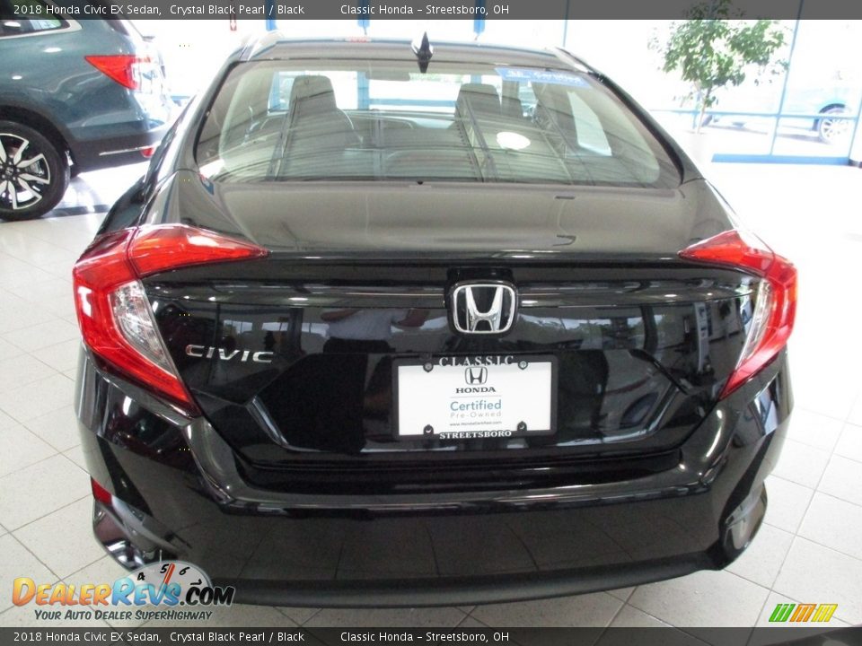 2018 Honda Civic EX Sedan Crystal Black Pearl / Black Photo #8