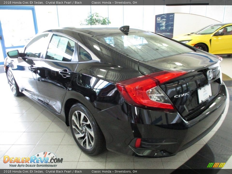 2018 Honda Civic EX Sedan Crystal Black Pearl / Black Photo #9