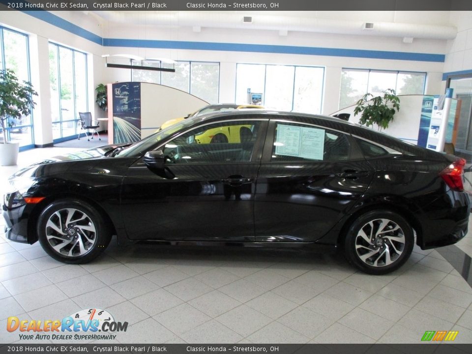 2018 Honda Civic EX Sedan Crystal Black Pearl / Black Photo #10