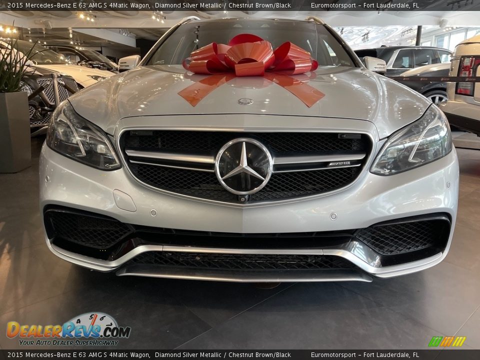 2015 Mercedes-Benz E 63 AMG S 4Matic Wagon Diamond Silver Metallic / Chestnut Brown/Black Photo #2