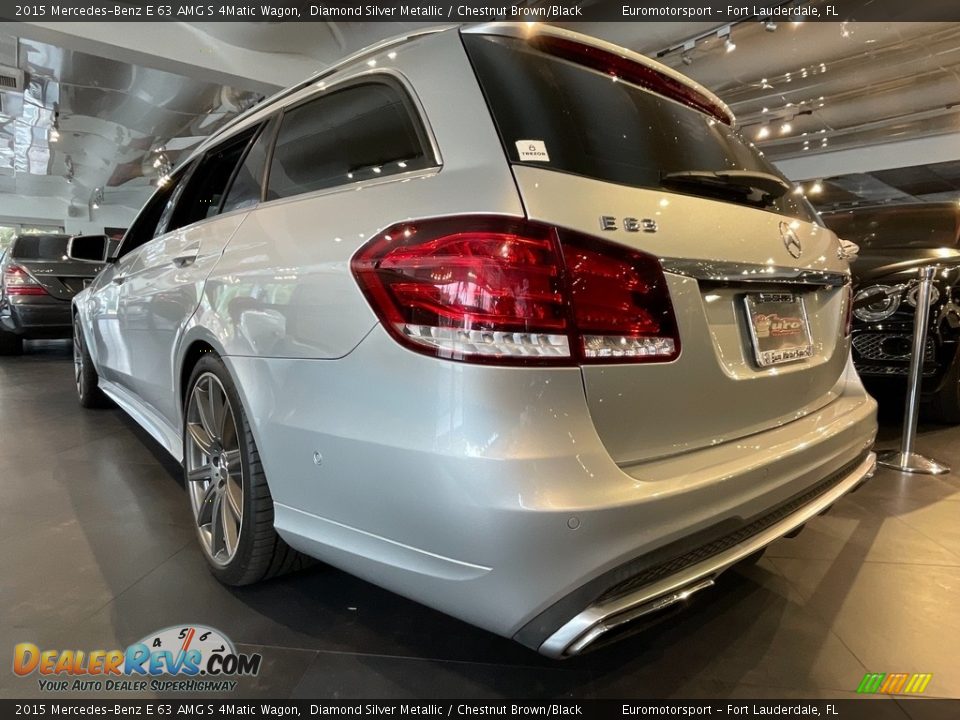 2015 Mercedes-Benz E 63 AMG S 4Matic Wagon Diamond Silver Metallic / Chestnut Brown/Black Photo #6