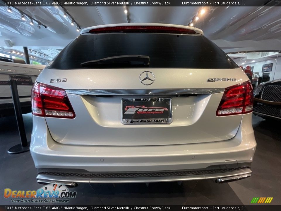 2015 Mercedes-Benz E 63 AMG S 4Matic Wagon Diamond Silver Metallic / Chestnut Brown/Black Photo #7