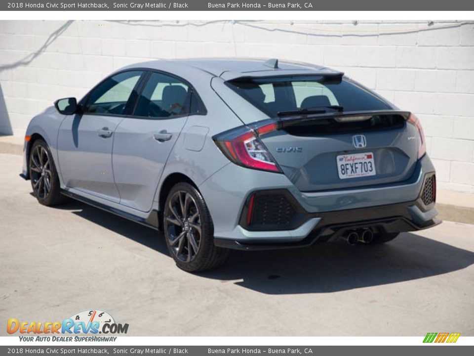 2018 Honda Civic Sport Hatchback Sonic Gray Metallic / Black Photo #2