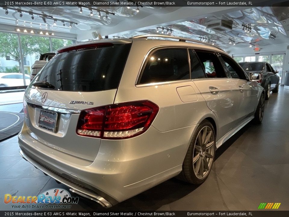 2015 Mercedes-Benz E 63 AMG S 4Matic Wagon Diamond Silver Metallic / Chestnut Brown/Black Photo #8