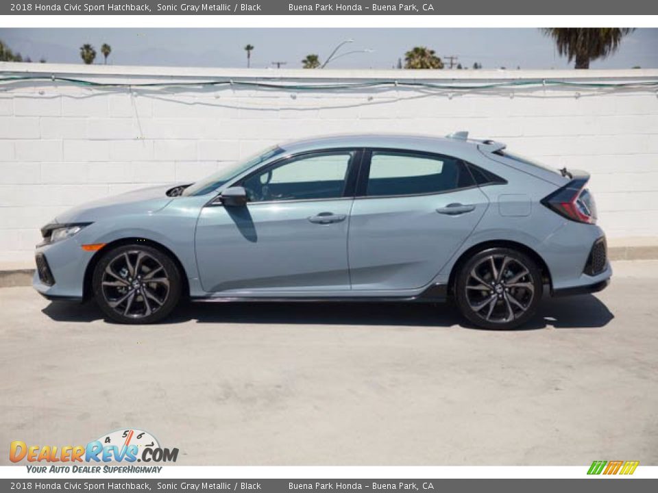 2018 Honda Civic Sport Hatchback Sonic Gray Metallic / Black Photo #8