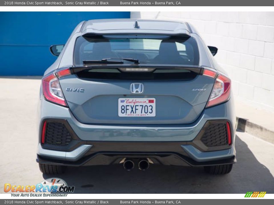 2018 Honda Civic Sport Hatchback Sonic Gray Metallic / Black Photo #9