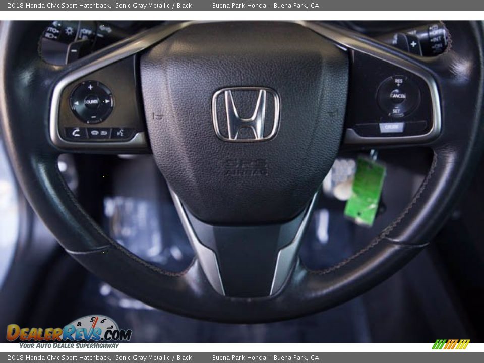 2018 Honda Civic Sport Hatchback Sonic Gray Metallic / Black Photo #13