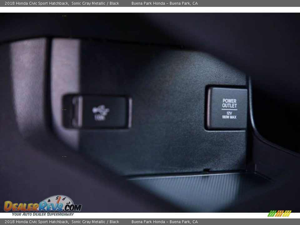 2018 Honda Civic Sport Hatchback Sonic Gray Metallic / Black Photo #16