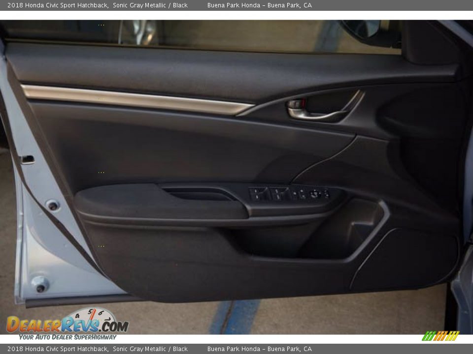 2018 Honda Civic Sport Hatchback Sonic Gray Metallic / Black Photo #27