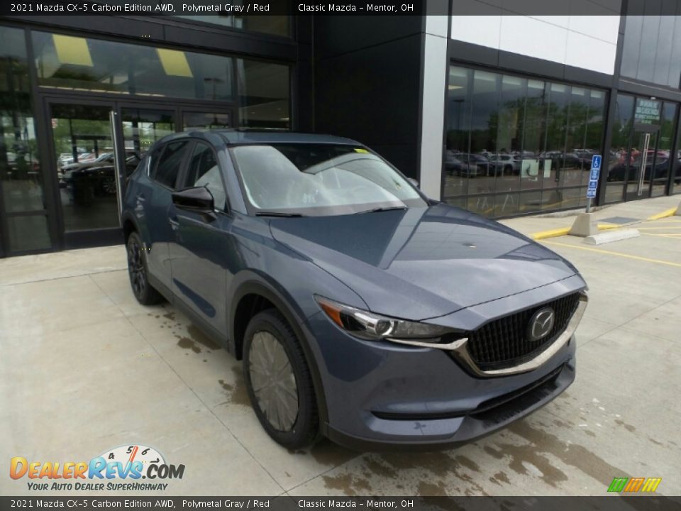 2021 Mazda CX-5 Carbon Edition AWD Polymetal Gray / Red Photo #1