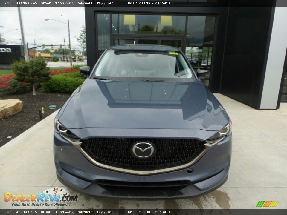 2021 Mazda CX-5 Carbon Edition AWD Polymetal Gray / Red Photo #2