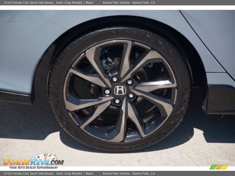 2018 Honda Civic Sport Hatchback Sonic Gray Metallic / Black Photo #33