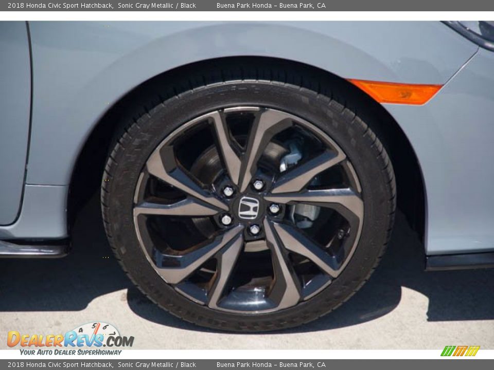 2018 Honda Civic Sport Hatchback Sonic Gray Metallic / Black Photo #34