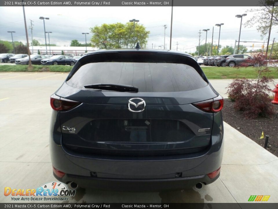 2021 Mazda CX-5 Carbon Edition AWD Polymetal Gray / Red Photo #5