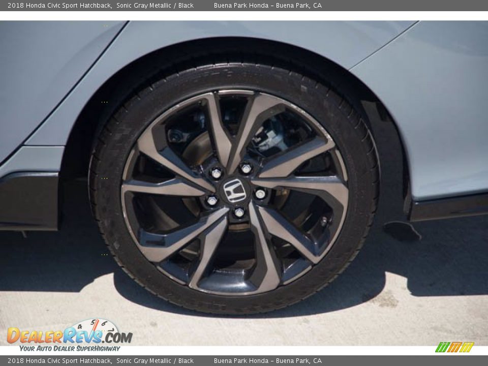 2018 Honda Civic Sport Hatchback Sonic Gray Metallic / Black Photo #35