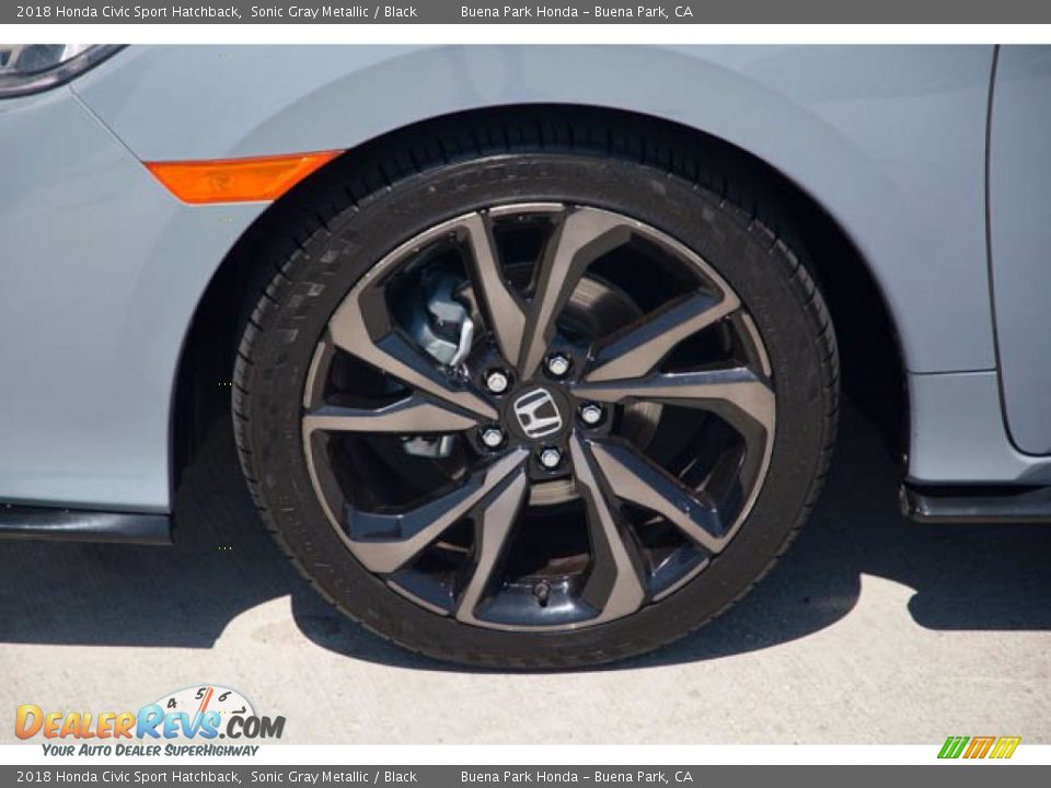 2018 Honda Civic Sport Hatchback Sonic Gray Metallic / Black Photo #36