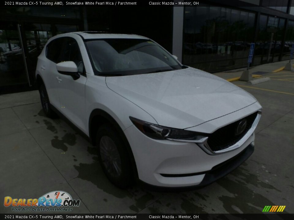 2021 Mazda CX-5 Touring AWD Snowflake White Pearl Mica / Parchment Photo #1