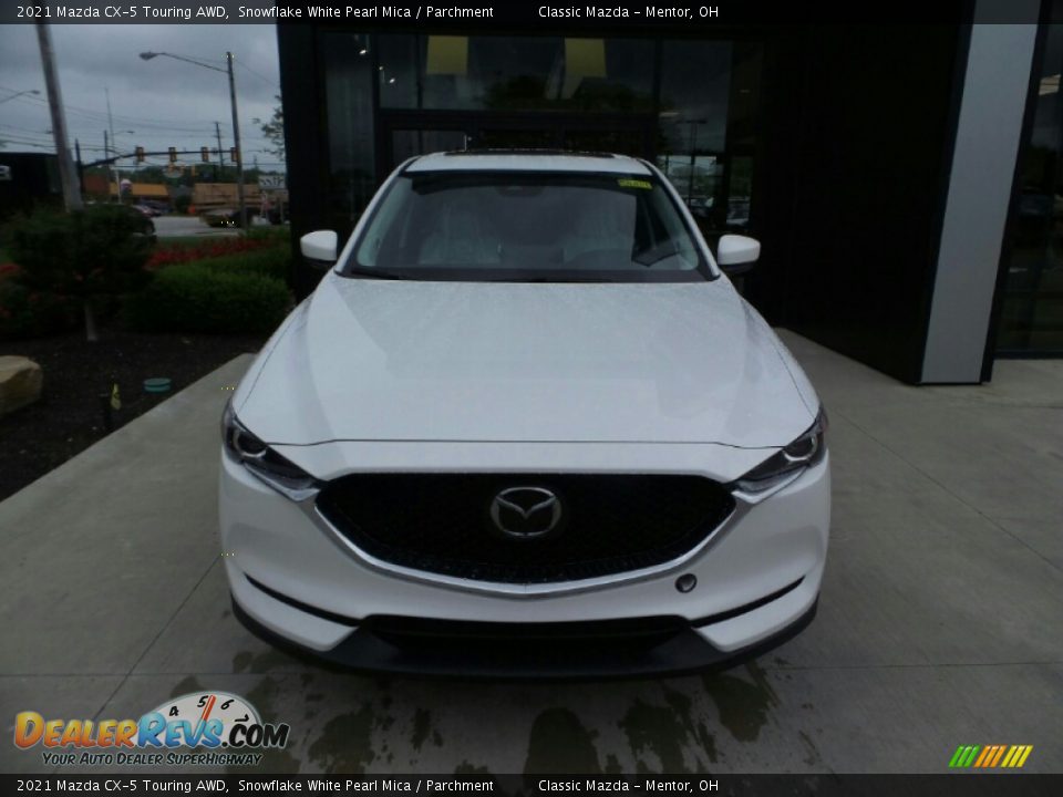 2021 Mazda CX-5 Touring AWD Snowflake White Pearl Mica / Parchment Photo #2