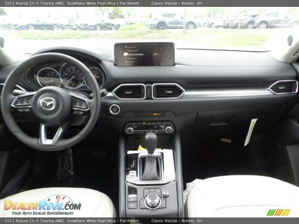 2021 Mazda CX-5 Touring AWD Snowflake White Pearl Mica / Parchment Photo #3