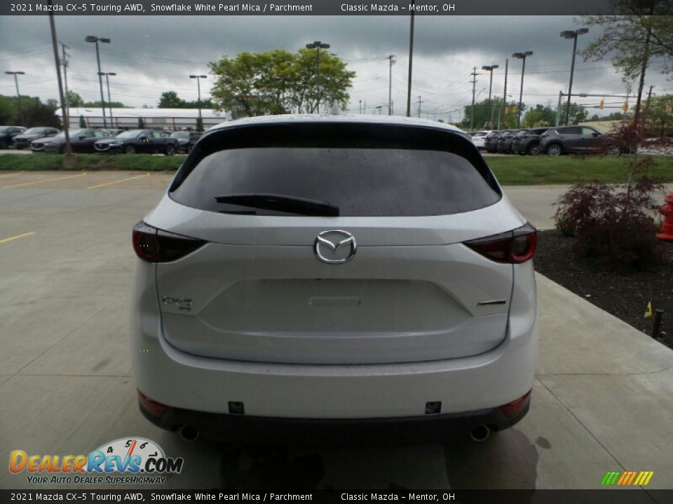 2021 Mazda CX-5 Touring AWD Snowflake White Pearl Mica / Parchment Photo #5