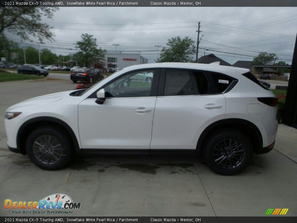 2021 Mazda CX-5 Touring AWD Snowflake White Pearl Mica / Parchment Photo #6