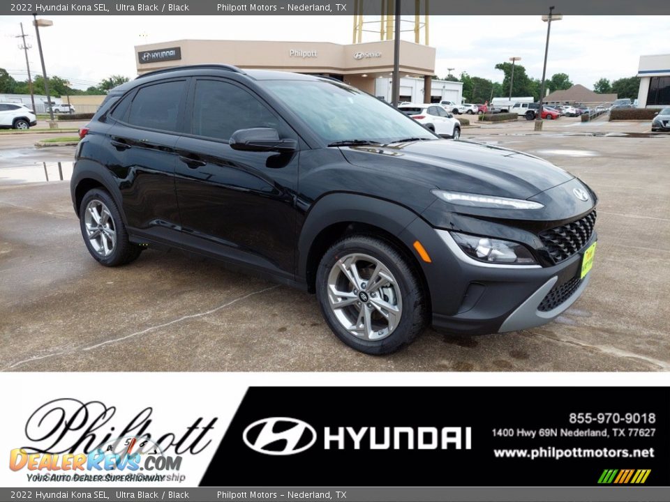 2022 Hyundai Kona SEL Ultra Black / Black Photo #1
