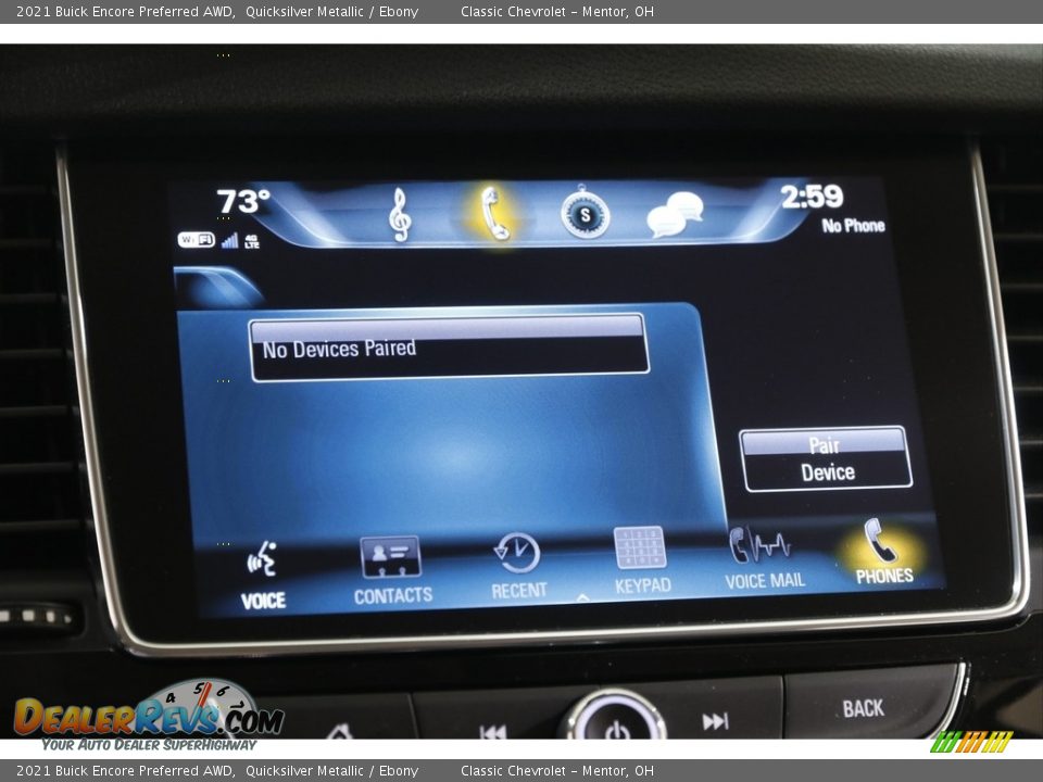 2021 Buick Encore Preferred AWD Quicksilver Metallic / Ebony Photo #12