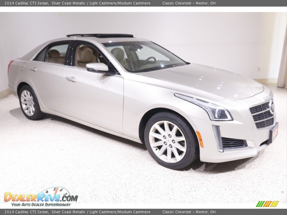 2014 Cadillac CTS Sedan Silver Coast Metallic / Light Cashmere/Medium Cashmere Photo #1