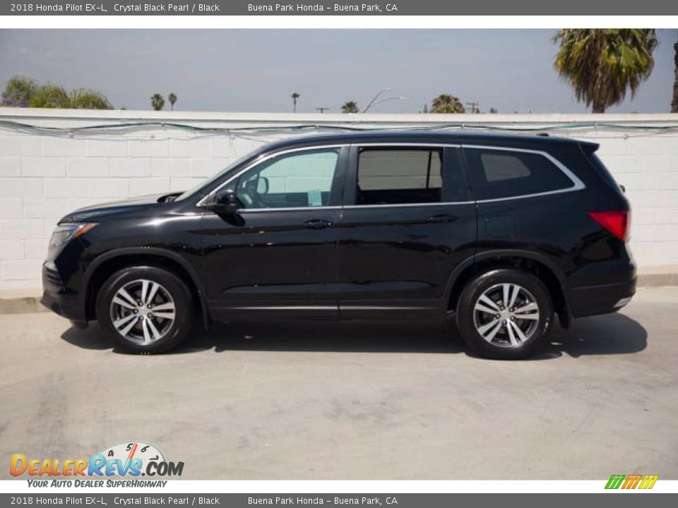 2018 Honda Pilot EX-L Crystal Black Pearl / Black Photo #8