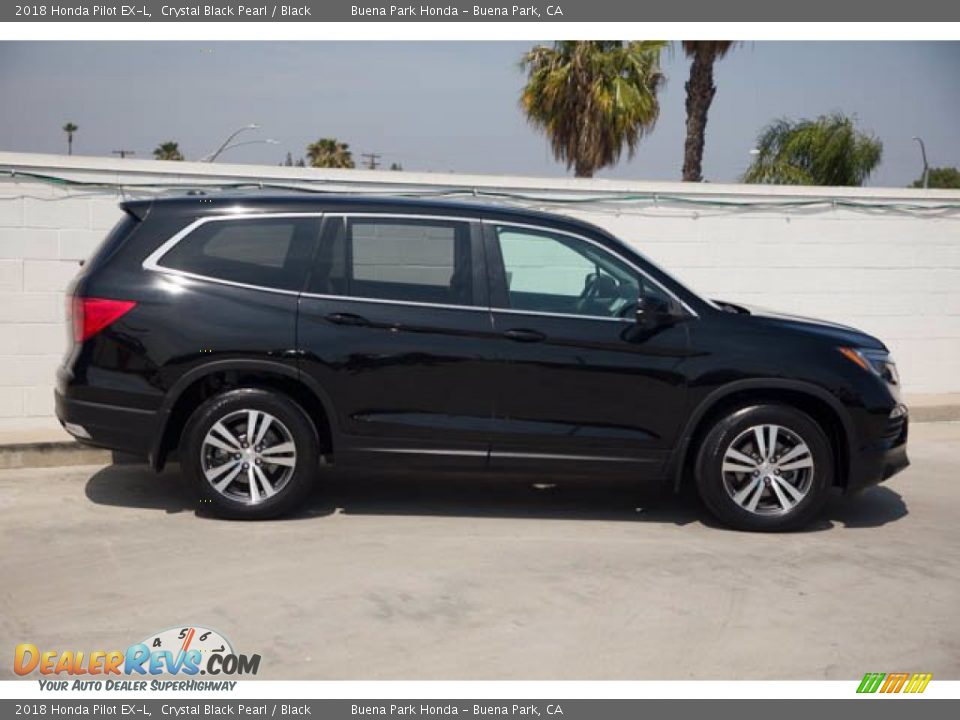 2018 Honda Pilot EX-L Crystal Black Pearl / Black Photo #12