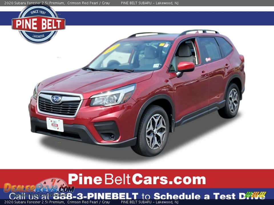 2020 Subaru Forester 2.5i Premium Crimson Red Pearl / Gray Photo #1