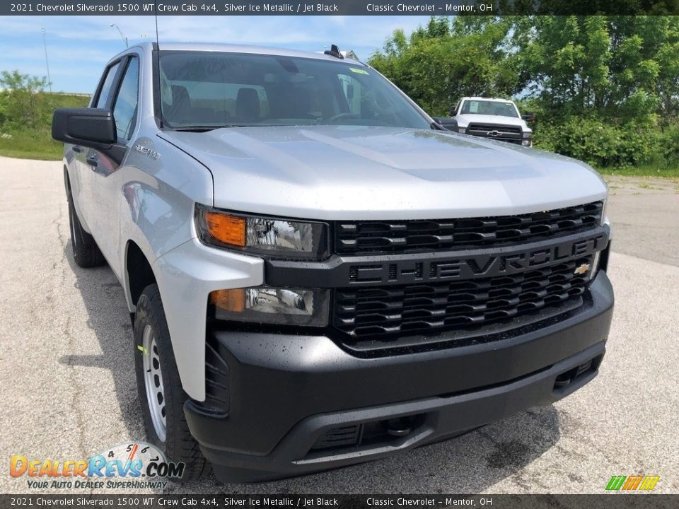 2021 Chevrolet Silverado 1500 WT Crew Cab 4x4 Silver Ice Metallic / Jet Black Photo #2