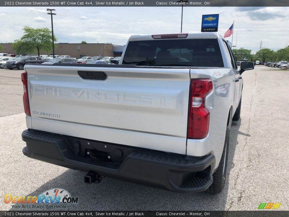 2021 Chevrolet Silverado 1500 WT Crew Cab 4x4 Silver Ice Metallic / Jet Black Photo #3