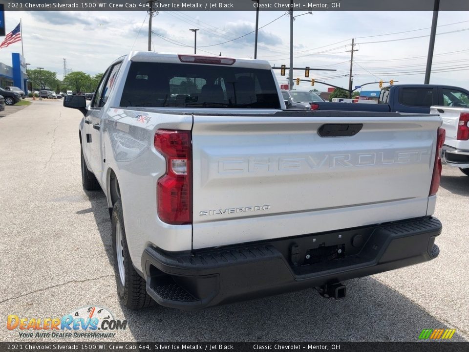 2021 Chevrolet Silverado 1500 WT Crew Cab 4x4 Silver Ice Metallic / Jet Black Photo #4