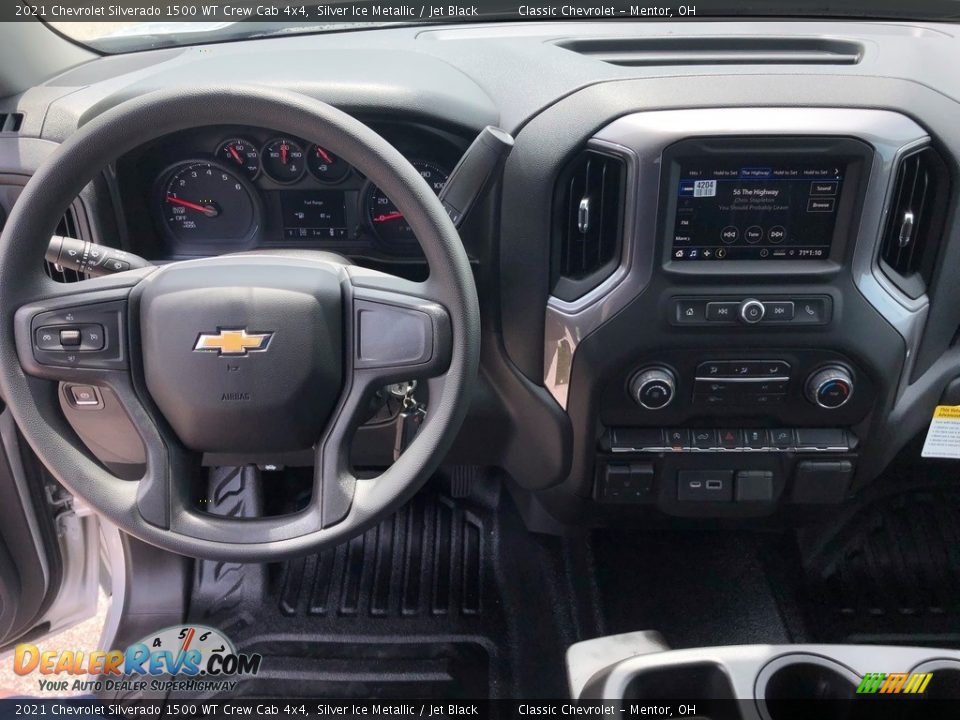 2021 Chevrolet Silverado 1500 WT Crew Cab 4x4 Silver Ice Metallic / Jet Black Photo #7