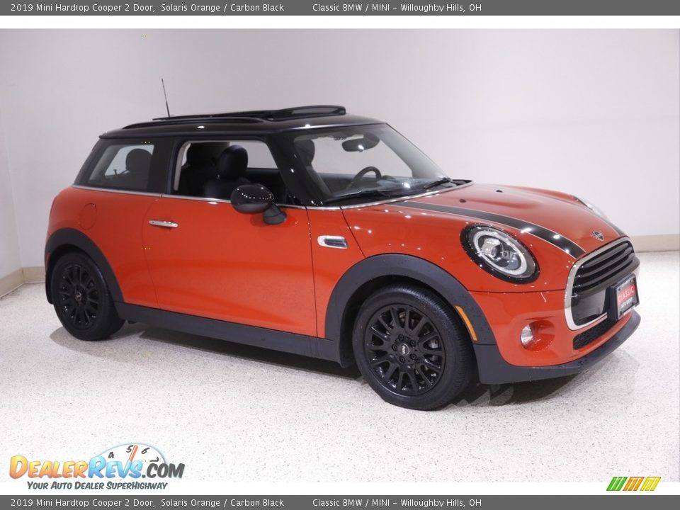 2019 Mini Hardtop Cooper 2 Door Solaris Orange / Carbon Black Photo #1