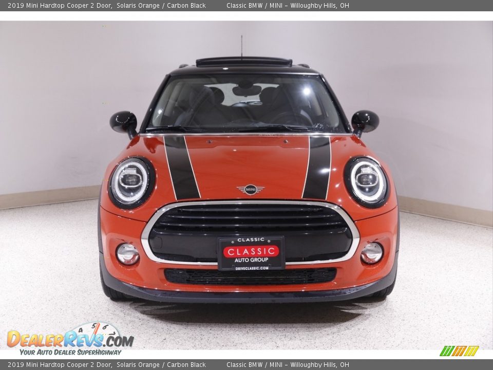 2019 Mini Hardtop Cooper 2 Door Solaris Orange / Carbon Black Photo #2