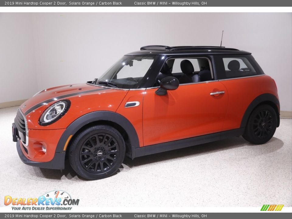 2019 Mini Hardtop Cooper 2 Door Solaris Orange / Carbon Black Photo #3