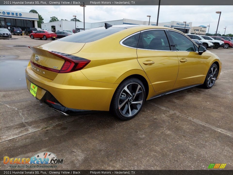 2021 Hyundai Sonata SEL Plus Glowing Yellow / Black Photo #3