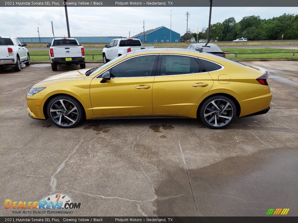 Glowing Yellow 2021 Hyundai Sonata SEL Plus Photo #4