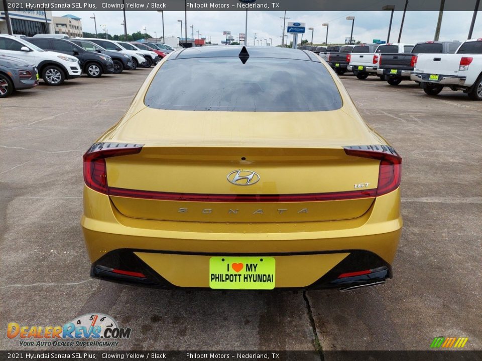 2021 Hyundai Sonata SEL Plus Glowing Yellow / Black Photo #5