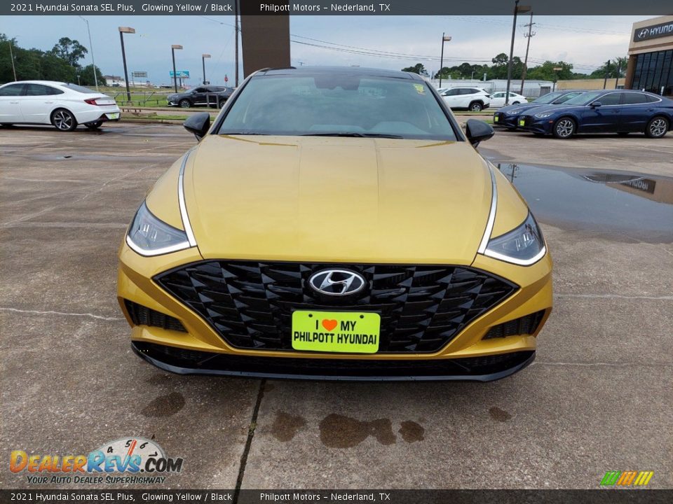 2021 Hyundai Sonata SEL Plus Glowing Yellow / Black Photo #6