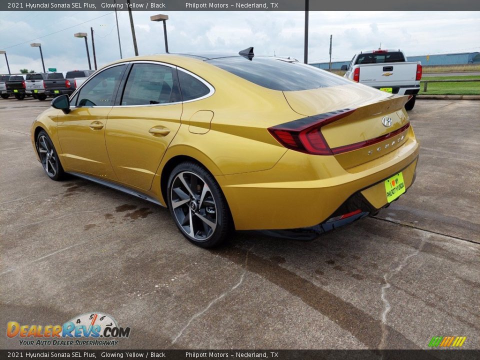 2021 Hyundai Sonata SEL Plus Glowing Yellow / Black Photo #8