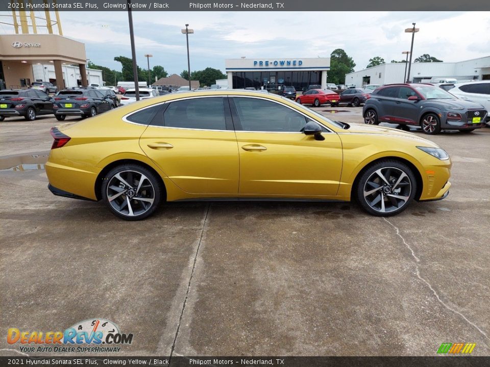 Glowing Yellow 2021 Hyundai Sonata SEL Plus Photo #9