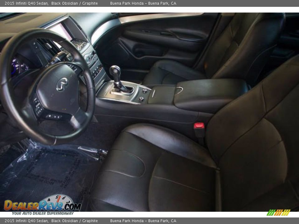 2015 Infiniti Q40 Sedan Black Obsidian / Graphite Photo #3