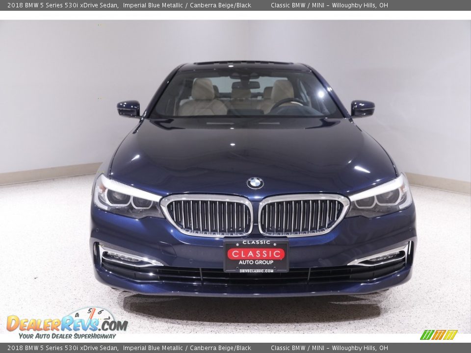 2018 BMW 5 Series 530i xDrive Sedan Imperial Blue Metallic / Canberra Beige/Black Photo #2