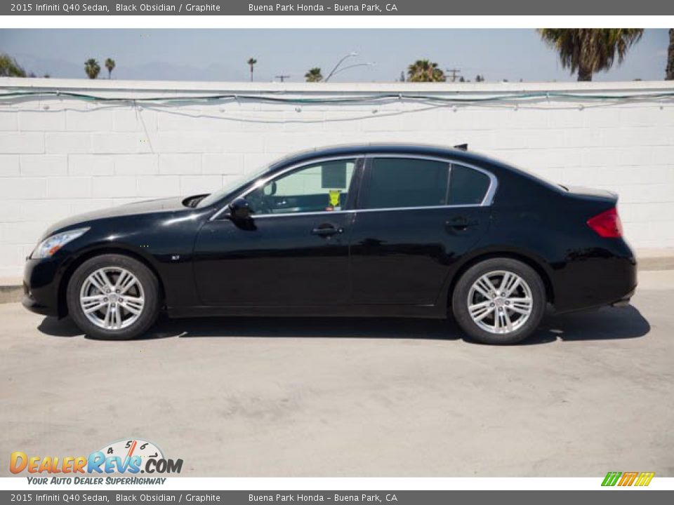 2015 Infiniti Q40 Sedan Black Obsidian / Graphite Photo #8