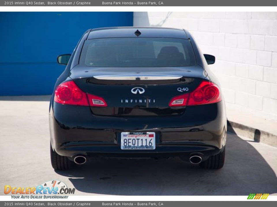 2015 Infiniti Q40 Sedan Black Obsidian / Graphite Photo #9